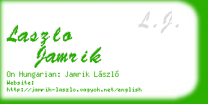 laszlo jamrik business card