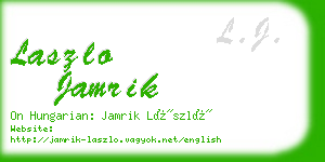 laszlo jamrik business card